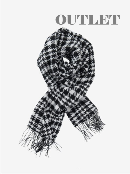 OVERSIZED SCARF, SVART/VIT