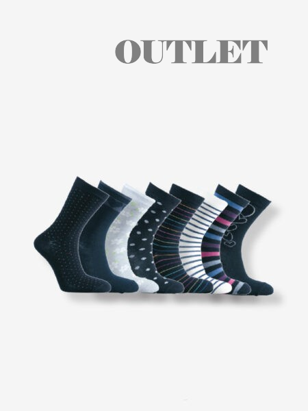 8-PACK VARDAGSSTRUMPOR DAM, SVART MIX