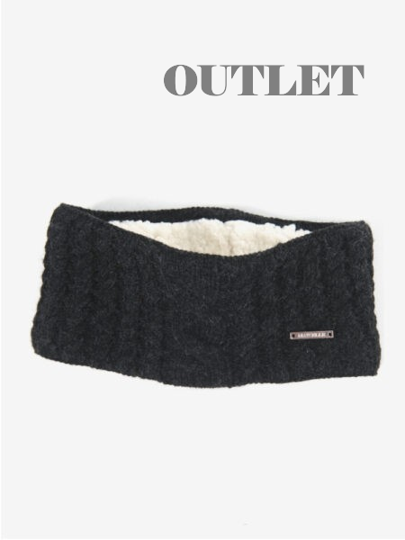 FLÄTSTICKAT PANNBAND, MÖRKGRÅ