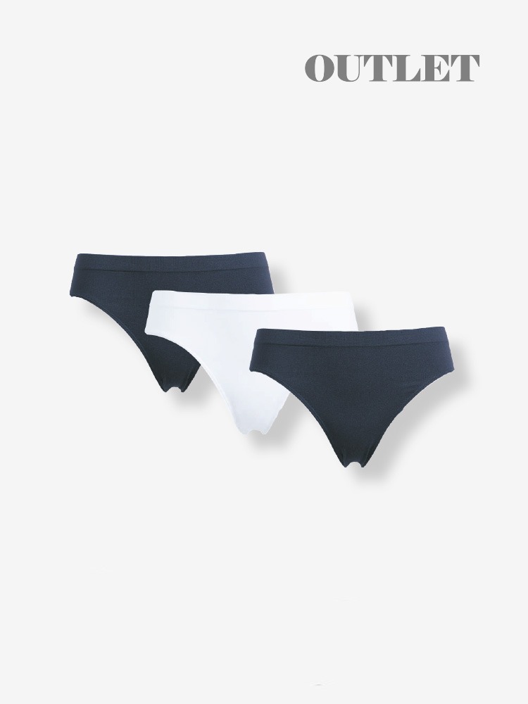 3-PACK SÖMLÖS KLASSISK TROSA, 2 X SVART & 1 X VIT