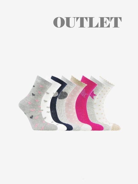 8-PACK STRUMPOR HJÄRTAN OCH STJÄRNOR