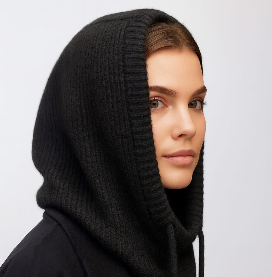 Chunky Balaclava Dam Svart