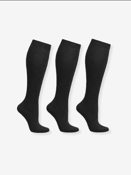 3-PAR STÖDSTRUMPOR, SVART